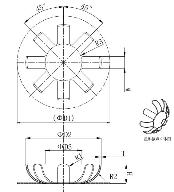 Sternkontaktstruktur